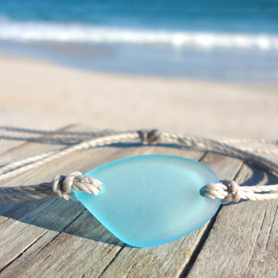 TEMU Glass Handmade Beach Adjustable Waterproof Piece Best Friend Bracelet Gift