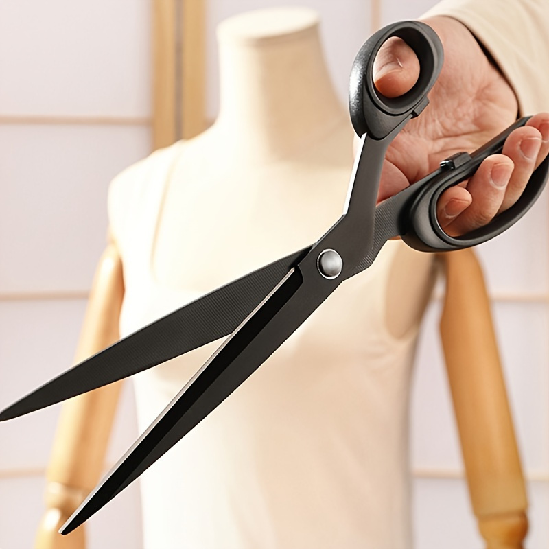 

Professional 8-inch Scissors - Stainless Steel, Sharp & For , Ergonomic Black Handle, Ideal For Use, Sewing Supplies Accessories