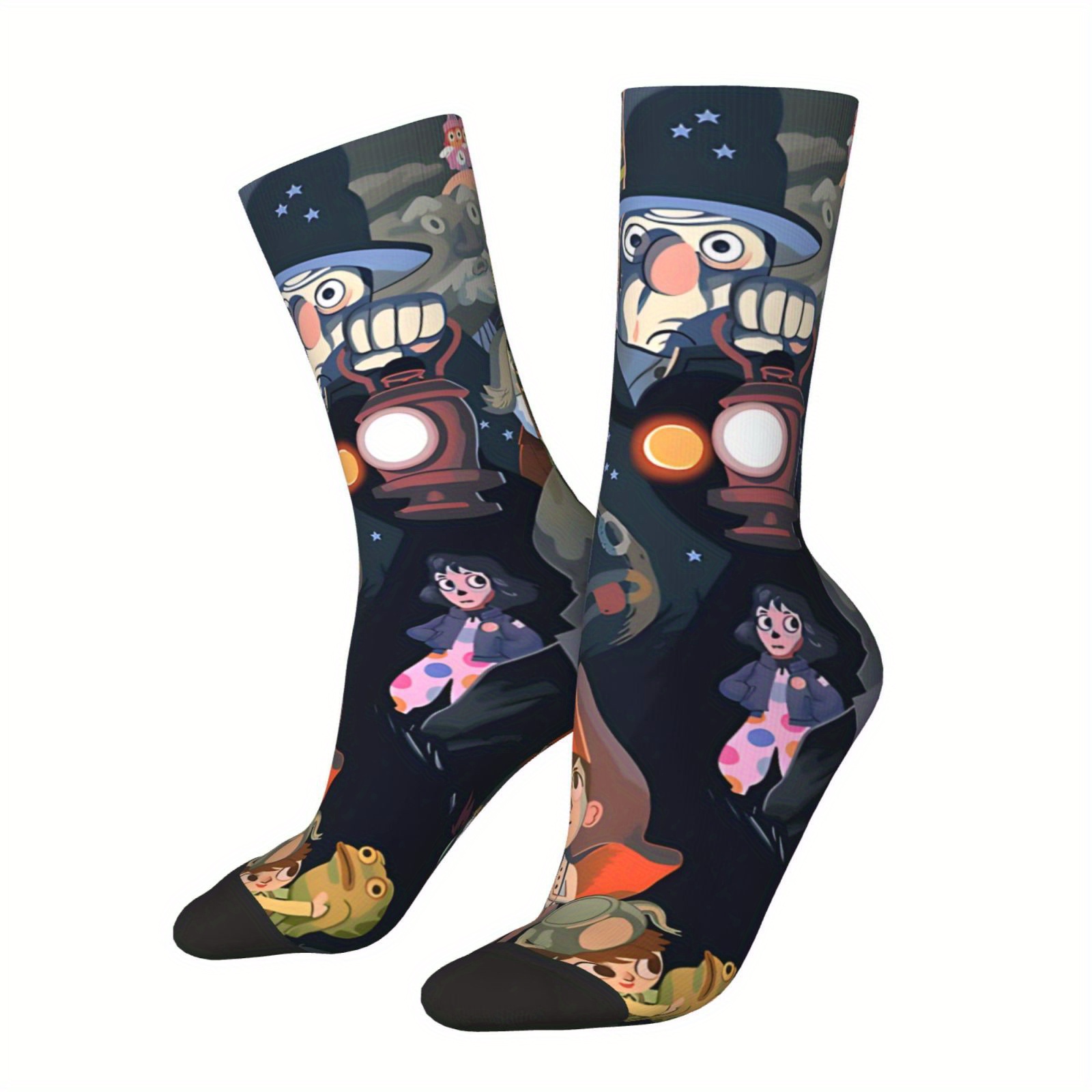 

Men's Novelty Crew Socks - Vintage Hip Hop Style, Funny Print, Breathable Polyester , Perfect Gift Idea