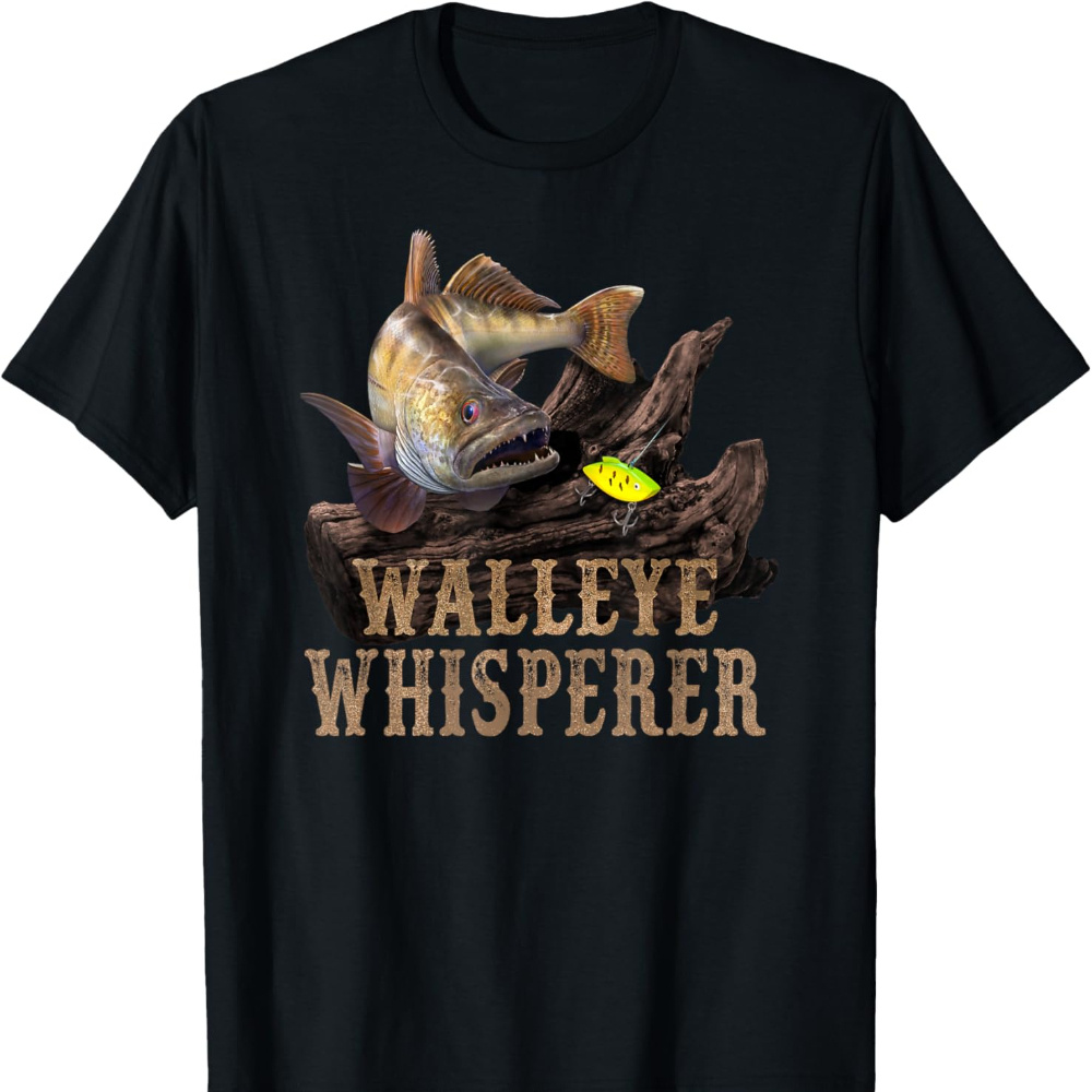 

Large Walleye With Fishing Lure Drawing: Walleye T-shirt