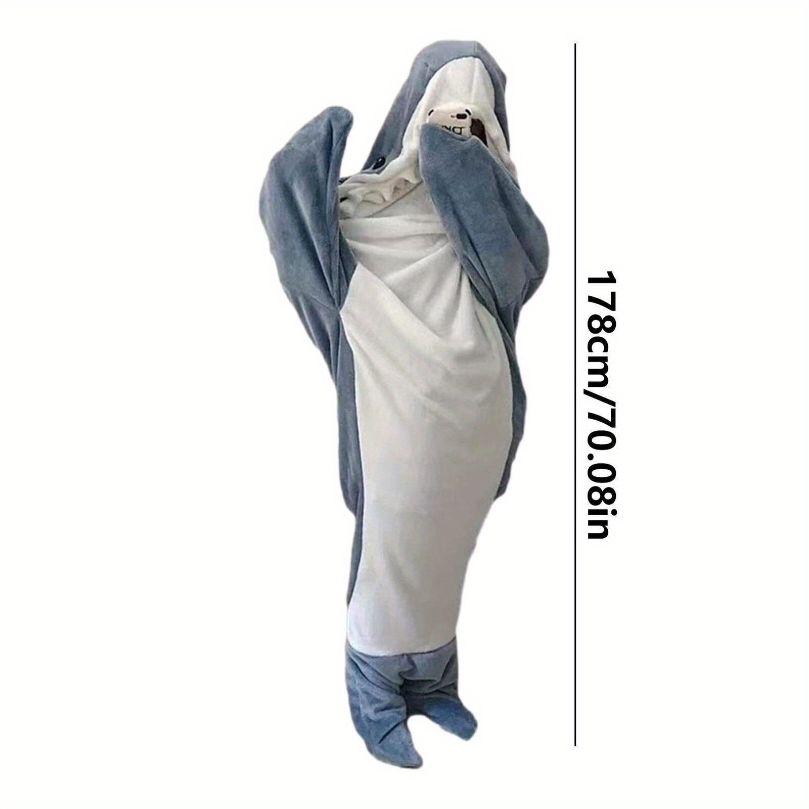 TEMU Couverture Requin pour Adultes - Flanelle Ultra-Douce, Costume Amusant et Confortable pour Jeux de Rôle et Détente