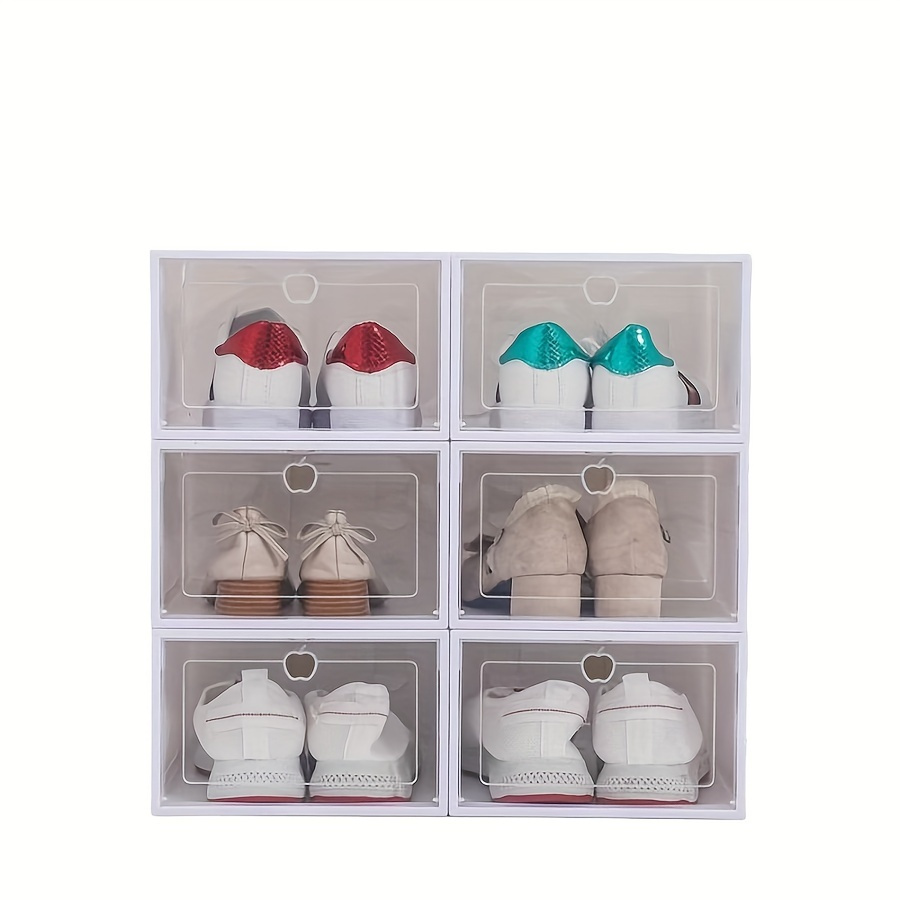 

12 boîtes de rangement en plastique chaussures, , imperméables, empilables, -poussière, organisateur de chaussures couvercle, et , paniers, et contenants de