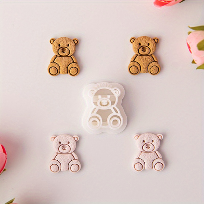 

Cute Cartoon Bear Polymer Clay Cutter - Diy Earring & Pendant Mold, Soft Pottery Crafting Tool, Clay Cutting Tools, Jewelry