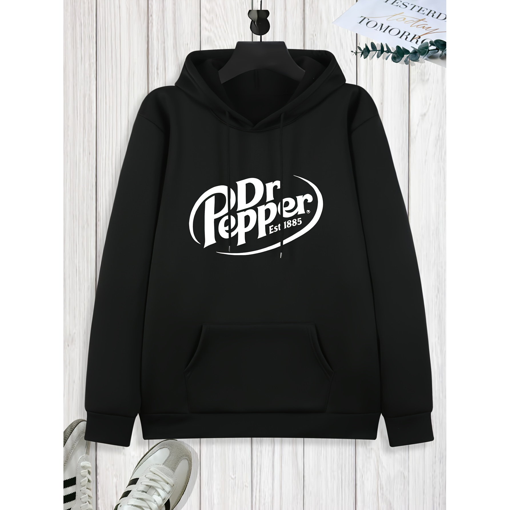 

Pepper Print Men's Trend Drawstring Long Sleeve Hoodie With , Casual Sports Comfortable Top, , For Autumn And Winter