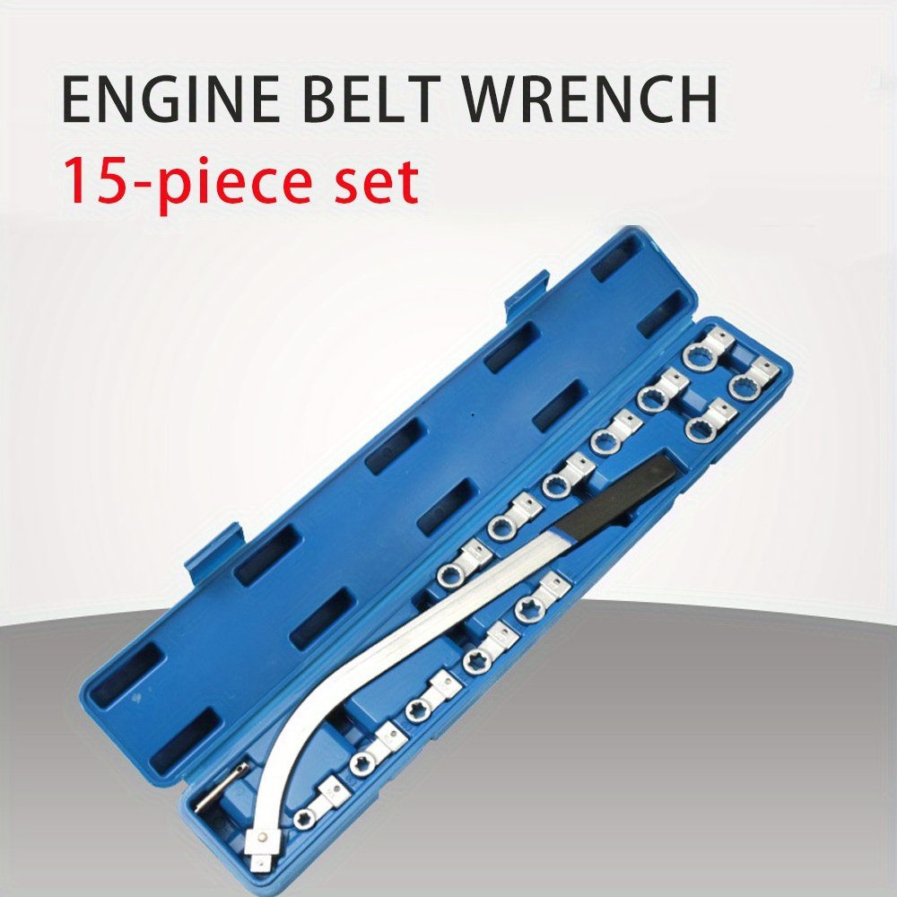 

15pcs Set Of Special Tools For Pulleys, Car Engine Belt Adjustment Wrench, Idler Belt Tensioning Wrench