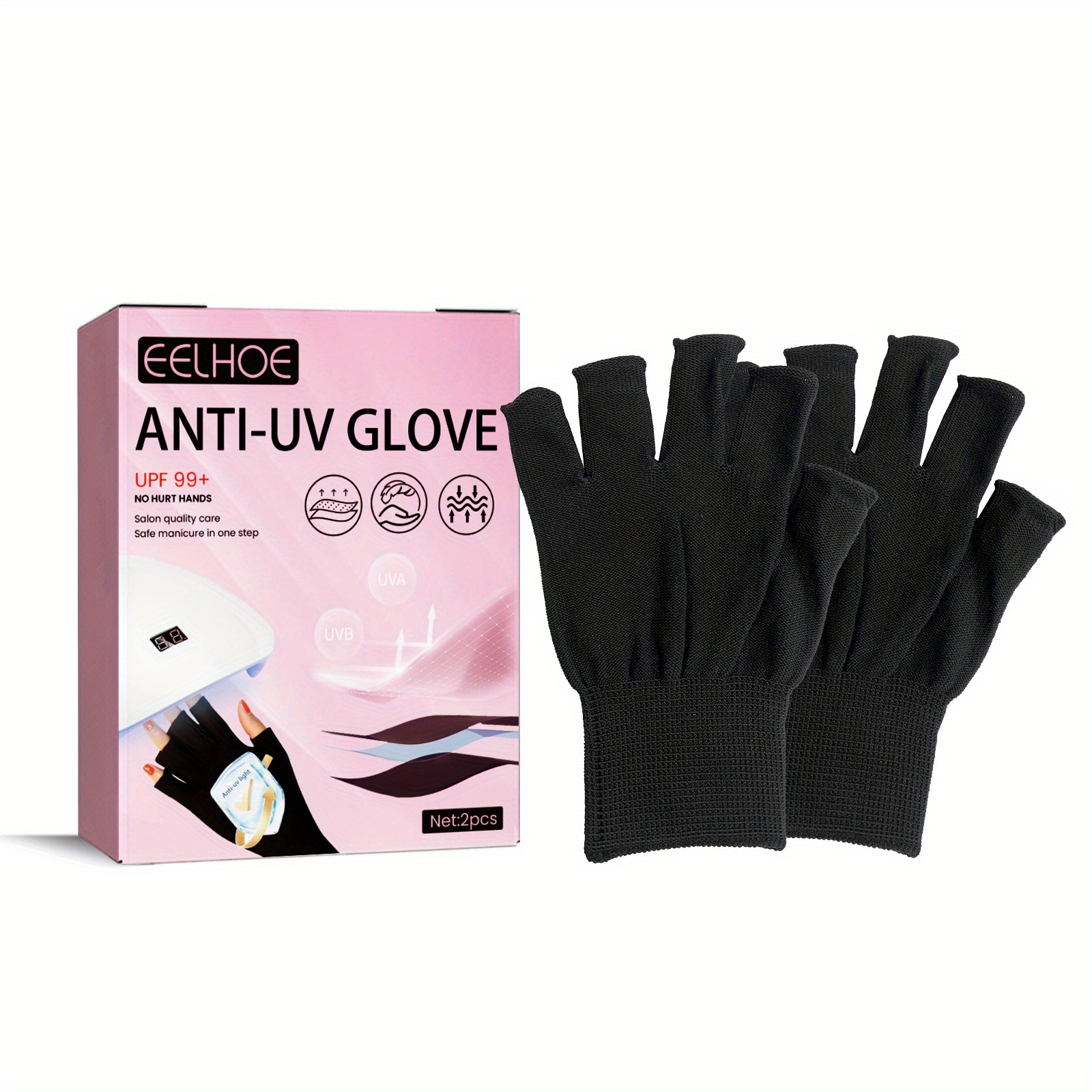 

Nail Uv Gloves Nail Uv Protective Gloves For Nail Lighting Anti-light Tanning Hand Baking Light Blocking Gloves