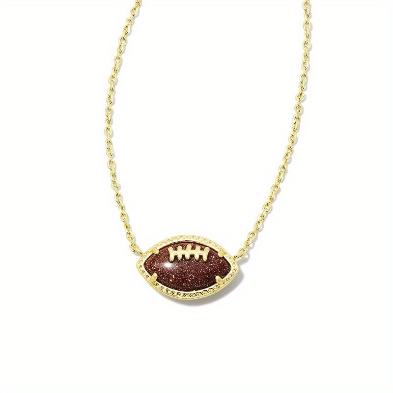 

1 Pcs Football Pendant Necklace Women' Series Necklace Clavicle Chain Necklace