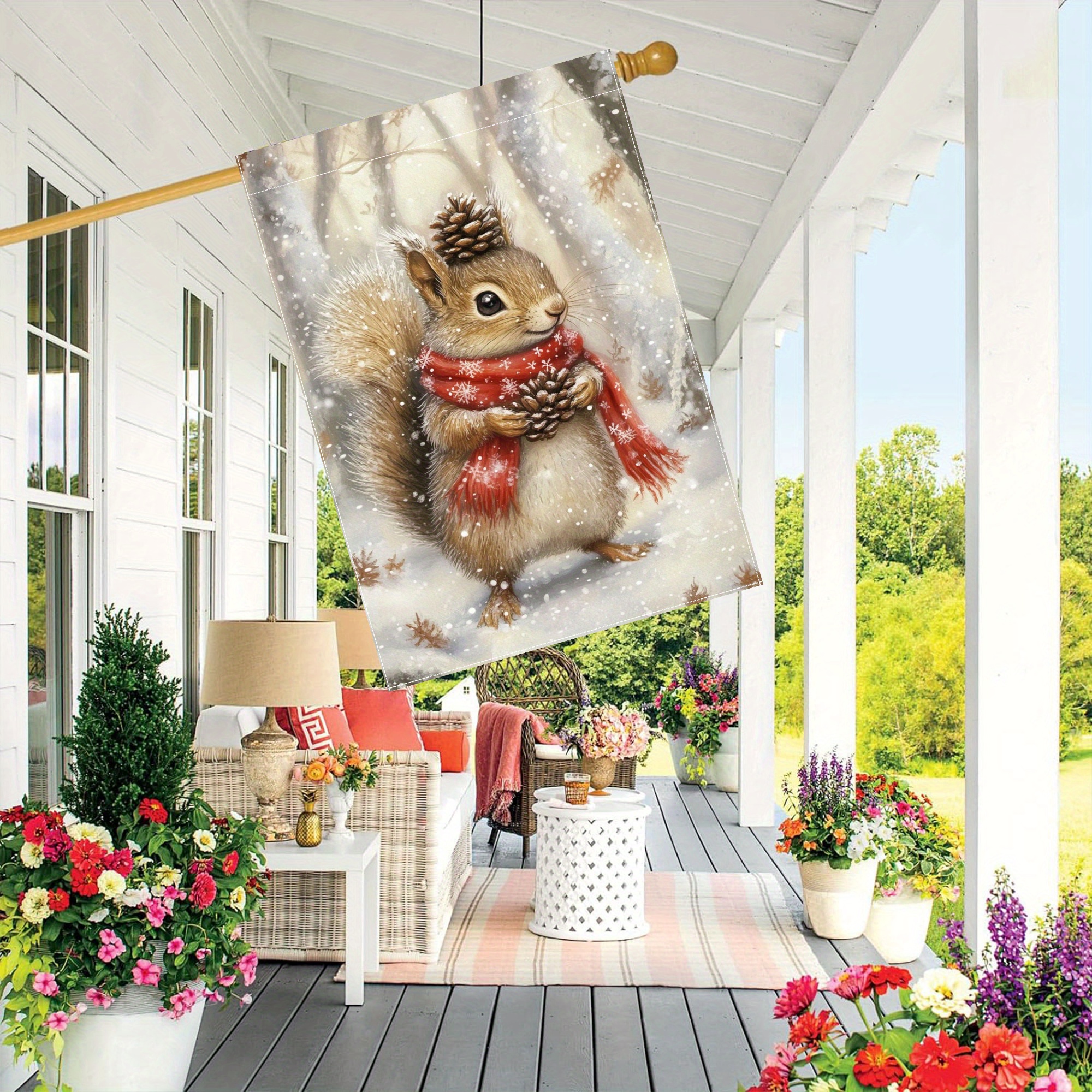 

Festive Garden Flag: 28 X 40 Inches Double-sided Outdoor Decoration, No Electricity Required, Vibran Material