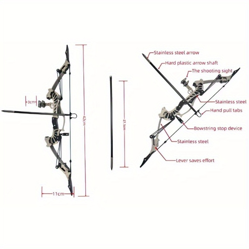 -Handed Metal   Bow   -     Bow for   Fun, RH/ LH  ,     for   Shooting details 4