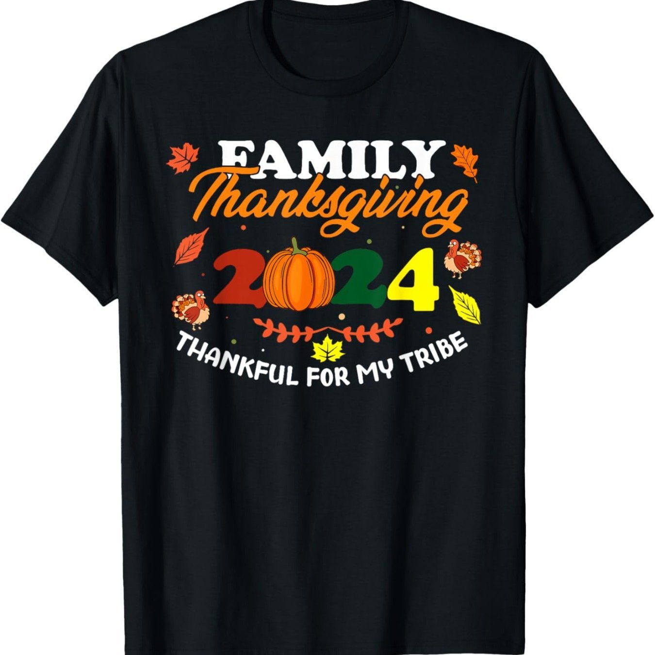 

Family Thanksgiving 2024 For Group Summer Comfortable Casual Short Sleeve T-shirt