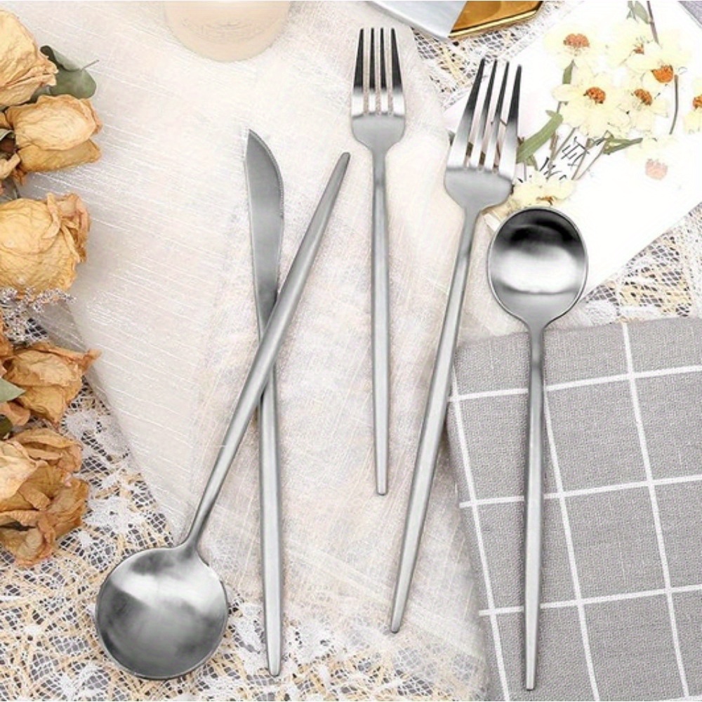 

20 Piece Stainless Steel Tableware Set 4-person Tableware Set Matte Silverware Set Household And Restaurant Knife Set Reusable