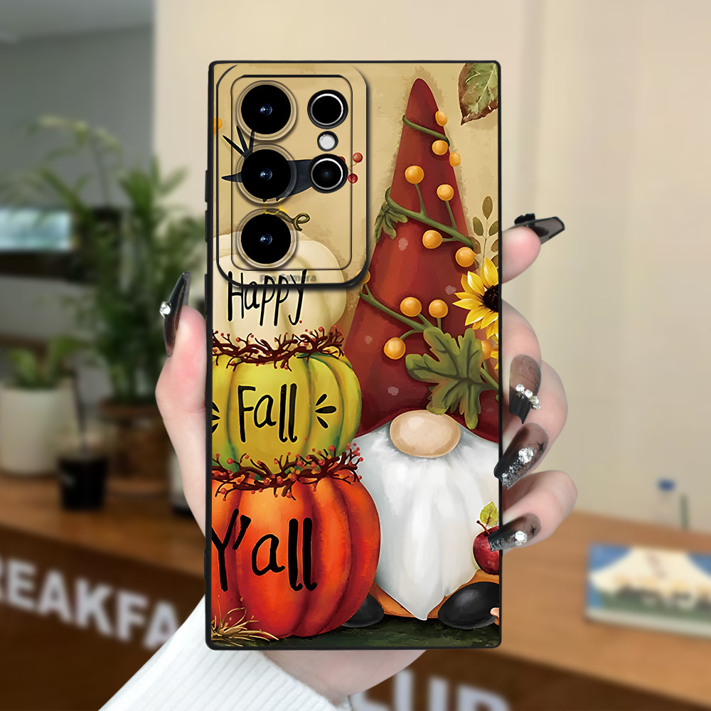 

Dwarf And Pumpkin Cartoon Print Mugcase: & Shock Absorbent | Black Galaxy S20 S21 S23 A52 A53 A54 A14 A25 A34 A05s A15 Fe 5g 4g | Premium Frosted Protection