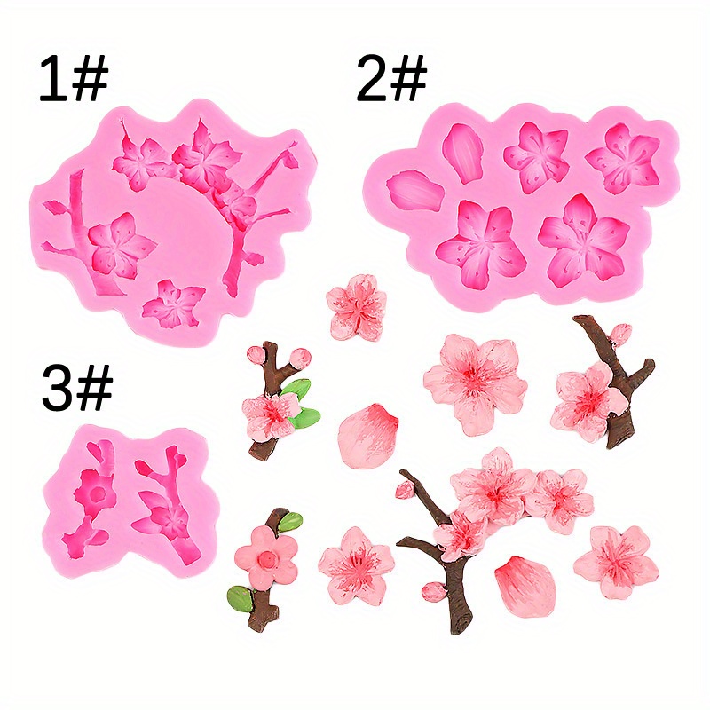 

Silicone Cherry Blossom Branch Mold For Decoration, Plaster Aromatherapy Ornament, Small Mold For Diy Crafts