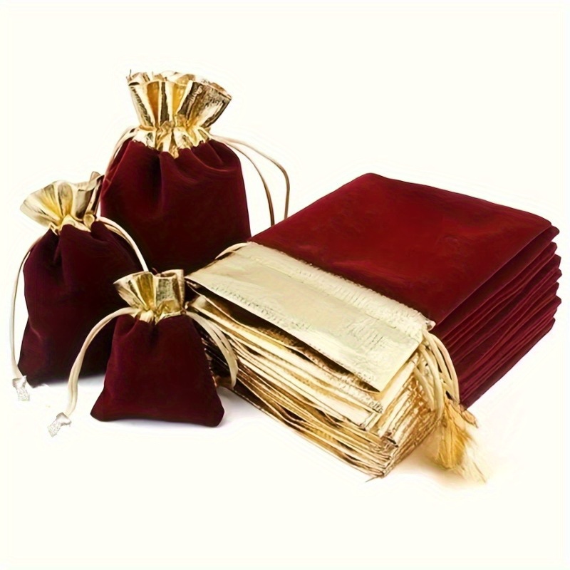 

50pcs Jewelry Sachet Drawstring Gift Bags For Small Business Jewelry Packaging Wedding Gifts And Decoration Luxury Reusable Bags For