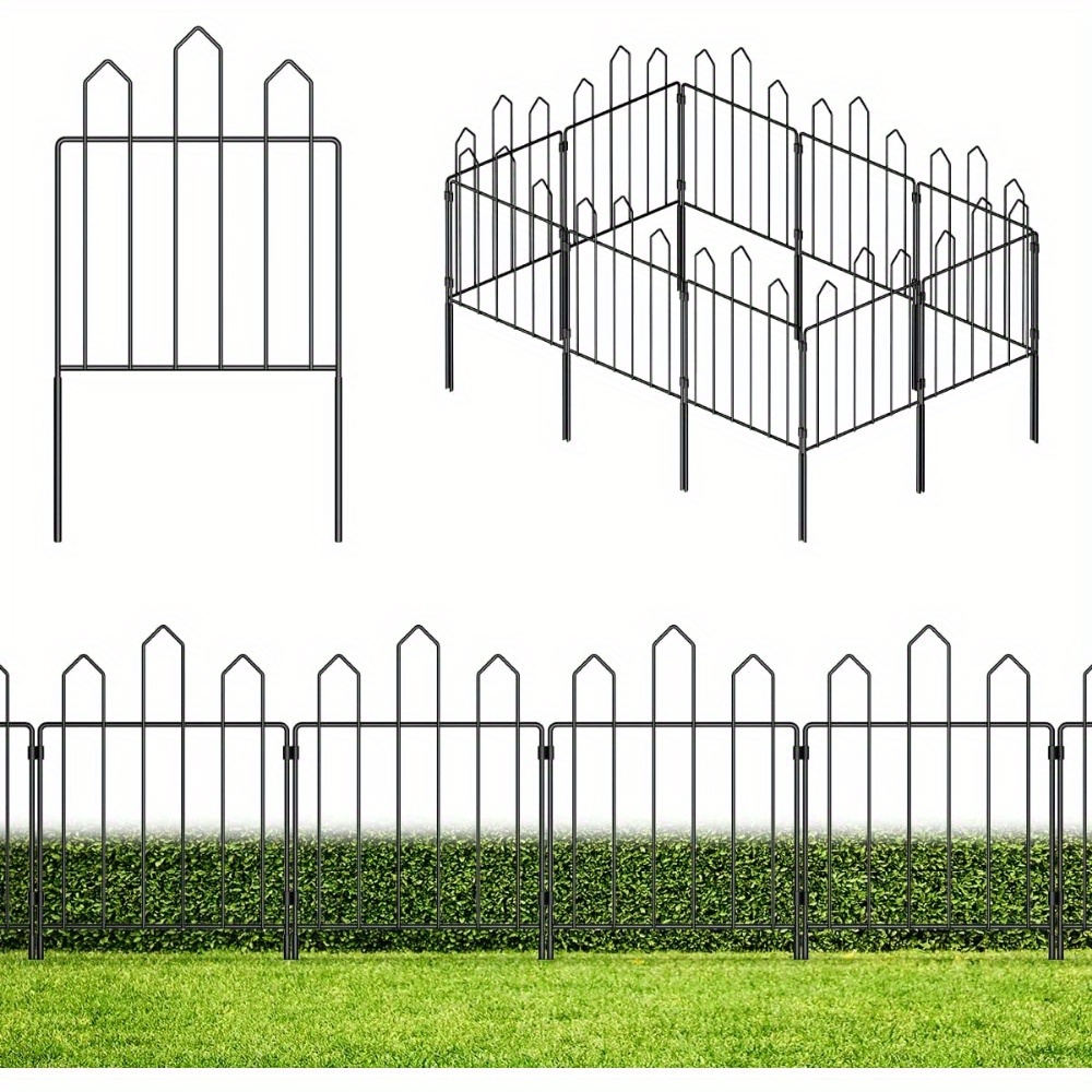 

Garden Fence 25 Pack, 25ft (l) .6in (h) Garden Decorative Fence, Rustproof Metal Wire Garden Fence For Outdoor Yard Landscape Patio, Small Animal Barrier Fence For Dog Rabbit Pet