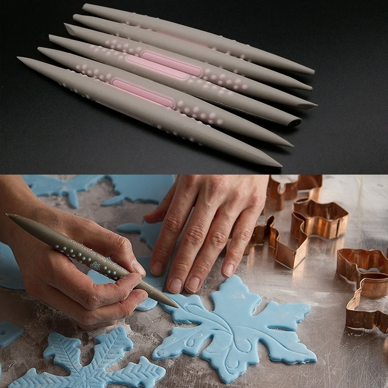 

6pcs Silicone Shaping Tools, Decorating, Flower Modelling Craft, Art Supplies, Non-electric, Silicone Material, 6pcs/set