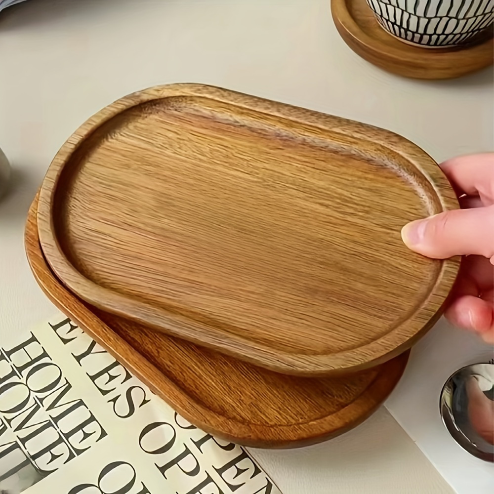 

Elegant Oval Wooden Serving Tray - Ideal For Breakfast, Bread & Desserts | Home, Kitchen & Restaurant Use