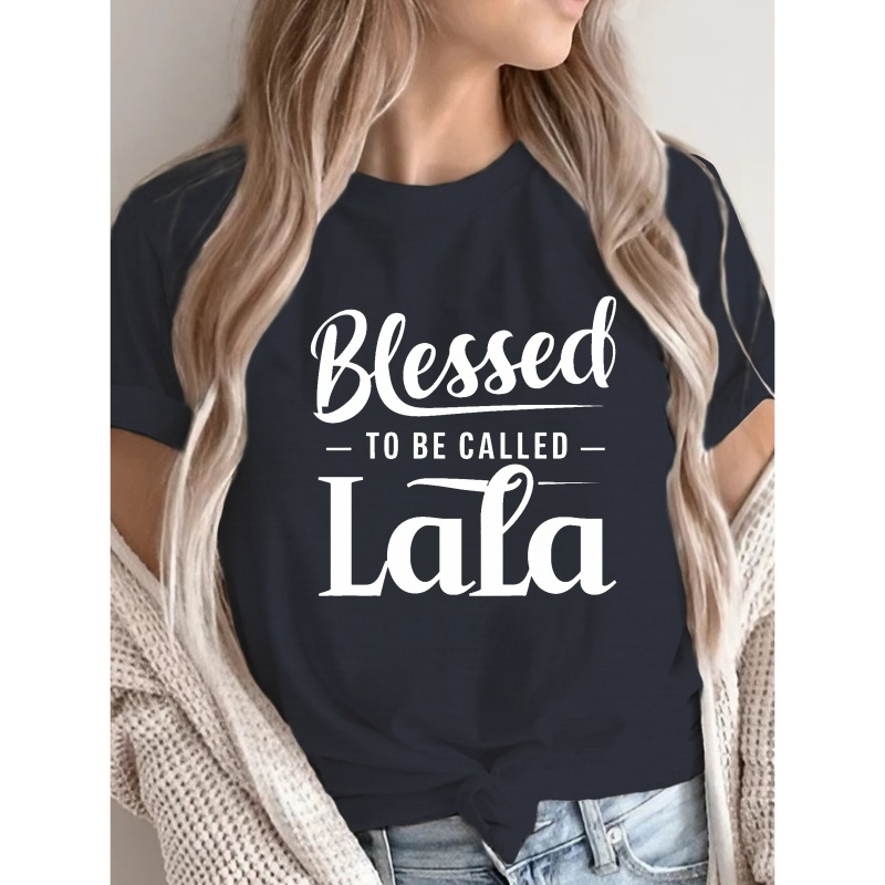 

Blessed Lala 2024 Women's Summer Graphic Plus Sized Polyester T-shirts - Crew Necked, Short-sleeved, Soft, Comfortable, And Stylish | Flattering Solid Simple Tops