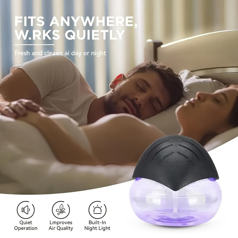 

(black) - Air Humidifier For Home And Office - With Led Nightlight