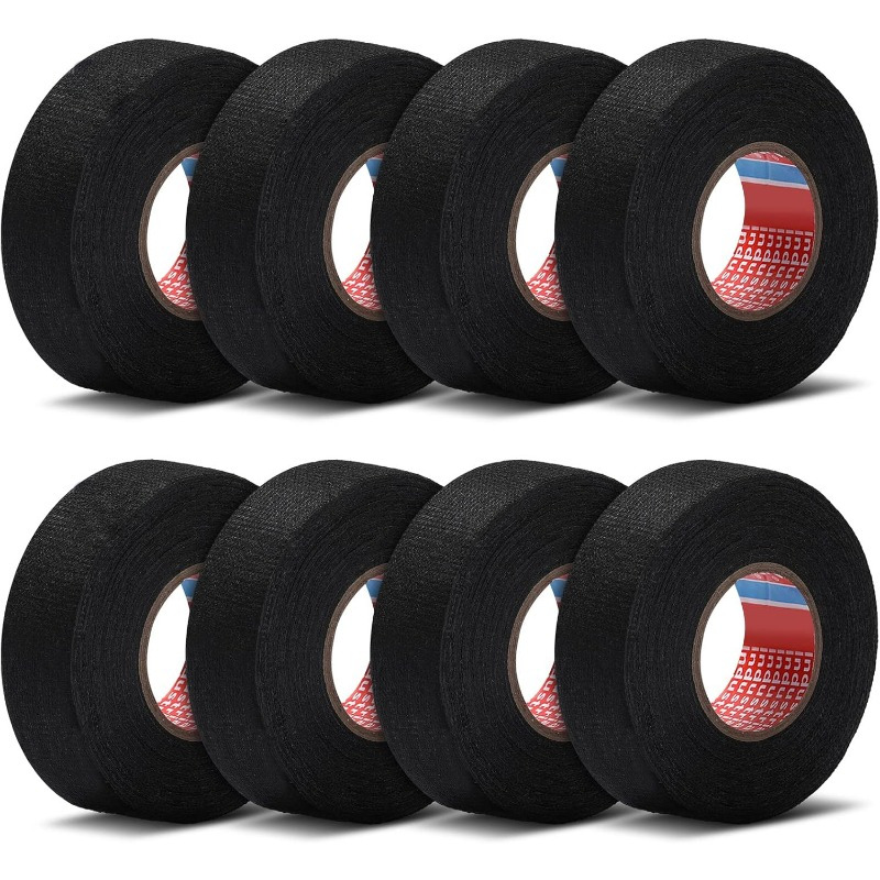 

Resistant Wire Harness Tape - 8/16 Rolls, 3/4" X 49.2ft, Noise & Heat Proof Adhesive Fabric For Automotive Wiring Protection And Insulation