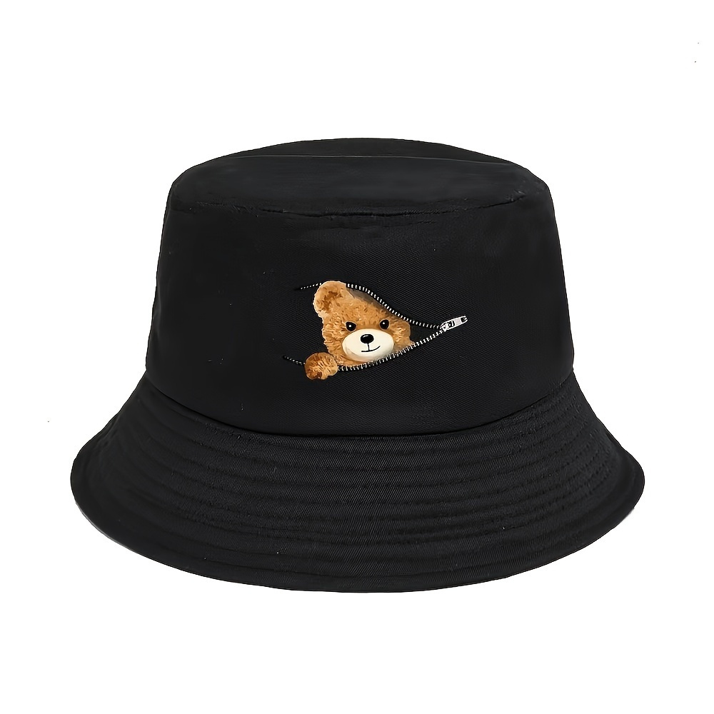 

Teddy Bucket Hat - Trendy Summer Sun Protection, Breathable Polyester, Hand-washable