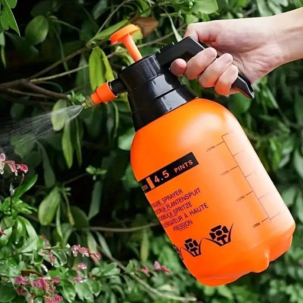 TEMU High-pressure Handheld Sprayer - 2l & 3l, Adjustable Nozzle For Garden Watering, Lawns, Flowers & Home Cleaning, Plastic