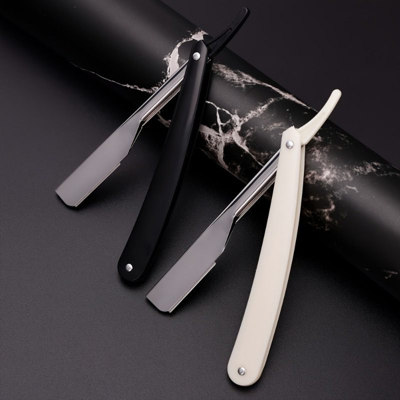 

Professional Barber's Manual - Stainless Steel, Foldable Design For Beard & Mustache Trimming, Eyebrow Shaping - Fragrance- Removal Tool