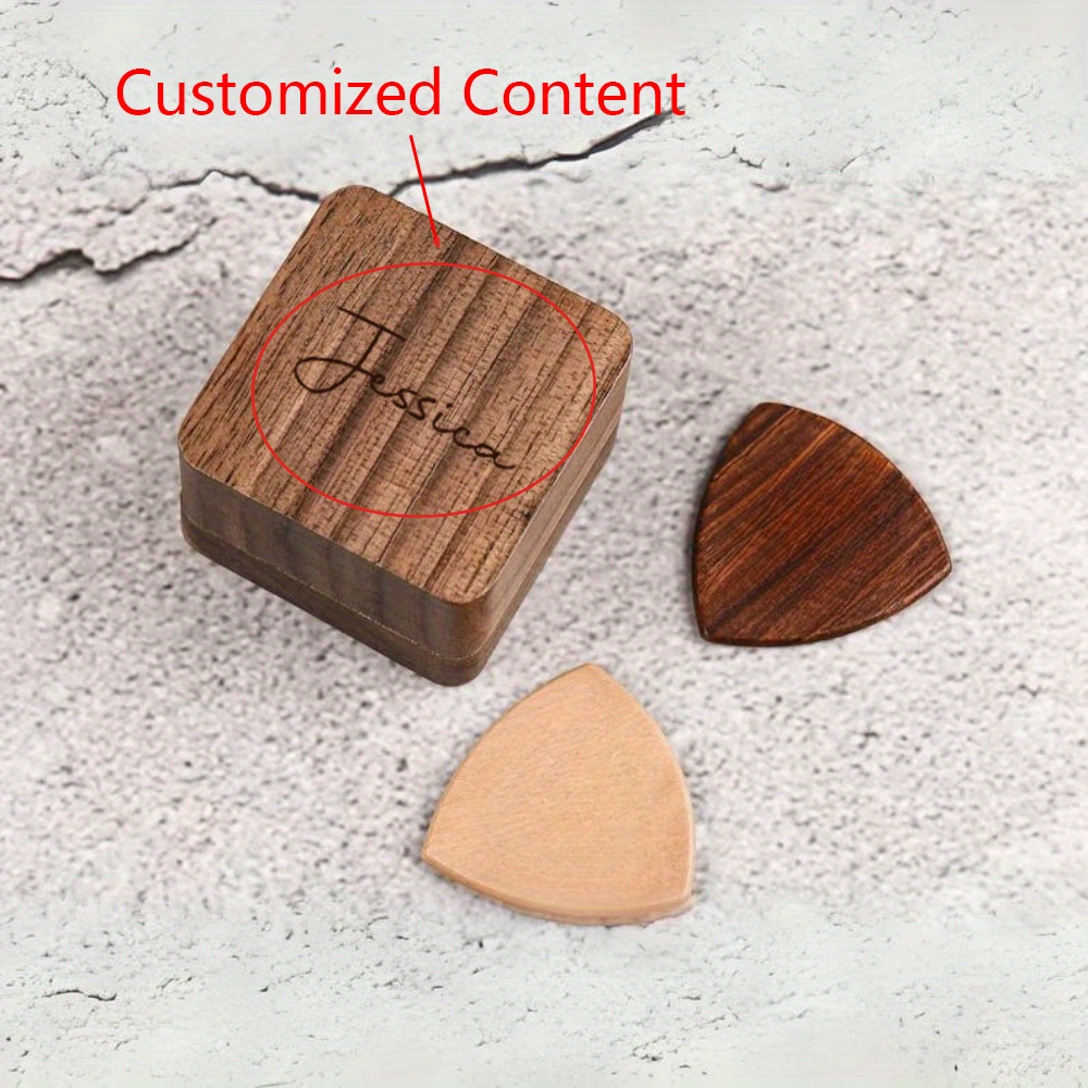 

Unique Wooden Guitar Picks With A Case, A For Guitar Players, Father's Day, Christmas Presents, Thanksgiving Gift, Or A Gift For Her.