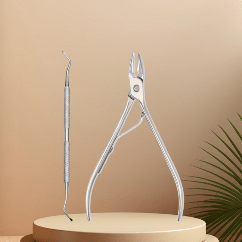 

2pcs Hypoallergenic Nail Clippers Set, Double Head Nail Remover And , Foot Care Correction Tool