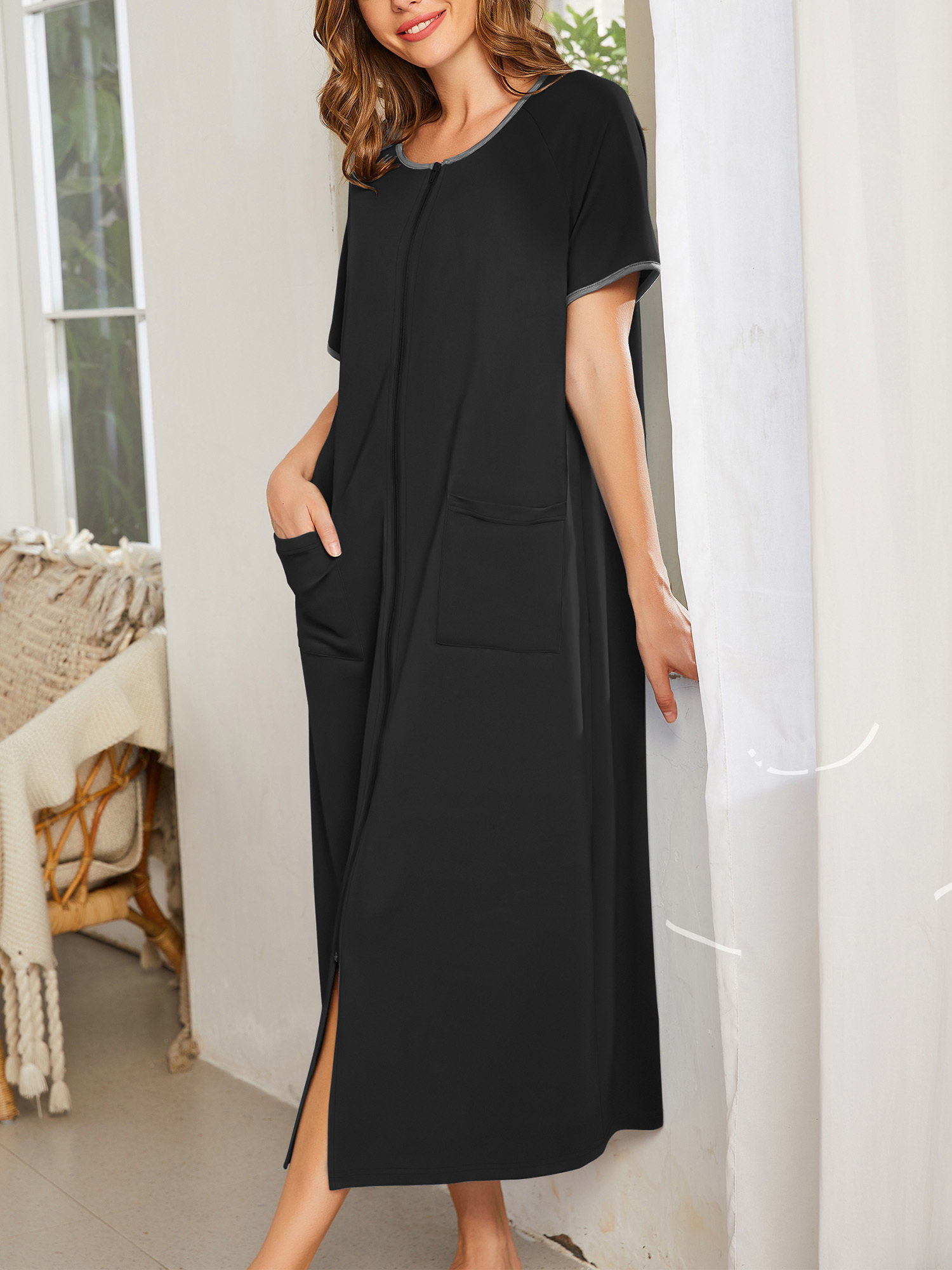 robe full length housecoat two large pockets Temu