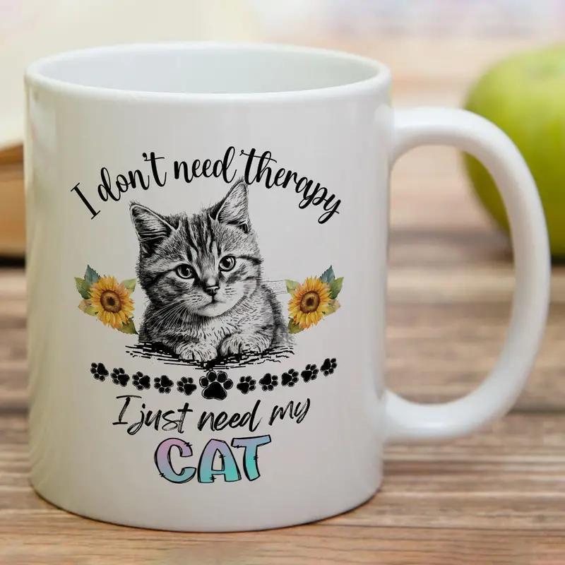 

New Large 11oz Ceramic Funny Cat Lovers Coffee Mug - Reusable, Hand Wash Only, Durable Drinkware For Home And Office - Perfect Gift For Cat Enthusiasts Good