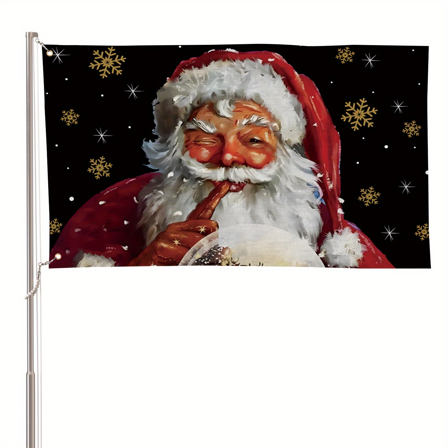 

Merry Santa Claus & Outdoor Banner - 3x5ft Polyester Christmas Flag For Seasonal Holiday Decor, Best For Christmas