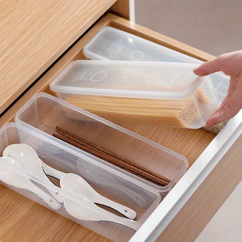 1pc airtight pasta storage container with lid bpa free plastic   spaghetti noodles kitchen organization essential details 9