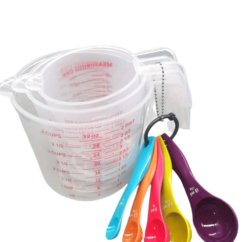 

5pcs Plastic Measuring And Set, Non-bpa Measuring , & Measuring Cup For Cooking And Measurements, Safe