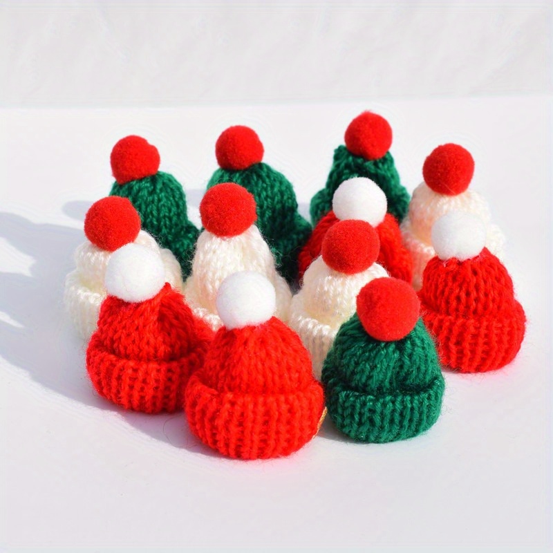 

15, Mini Knit Hats Christmas Mini Knit Doll Hats Christmas Decorations Diy Arts And Crafts