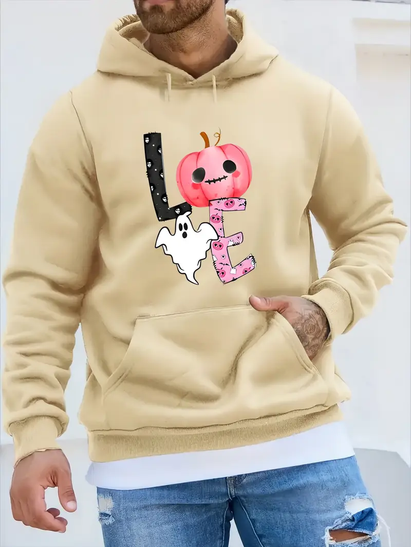 love youth autumn winter plush sweater men's clothing hoodie