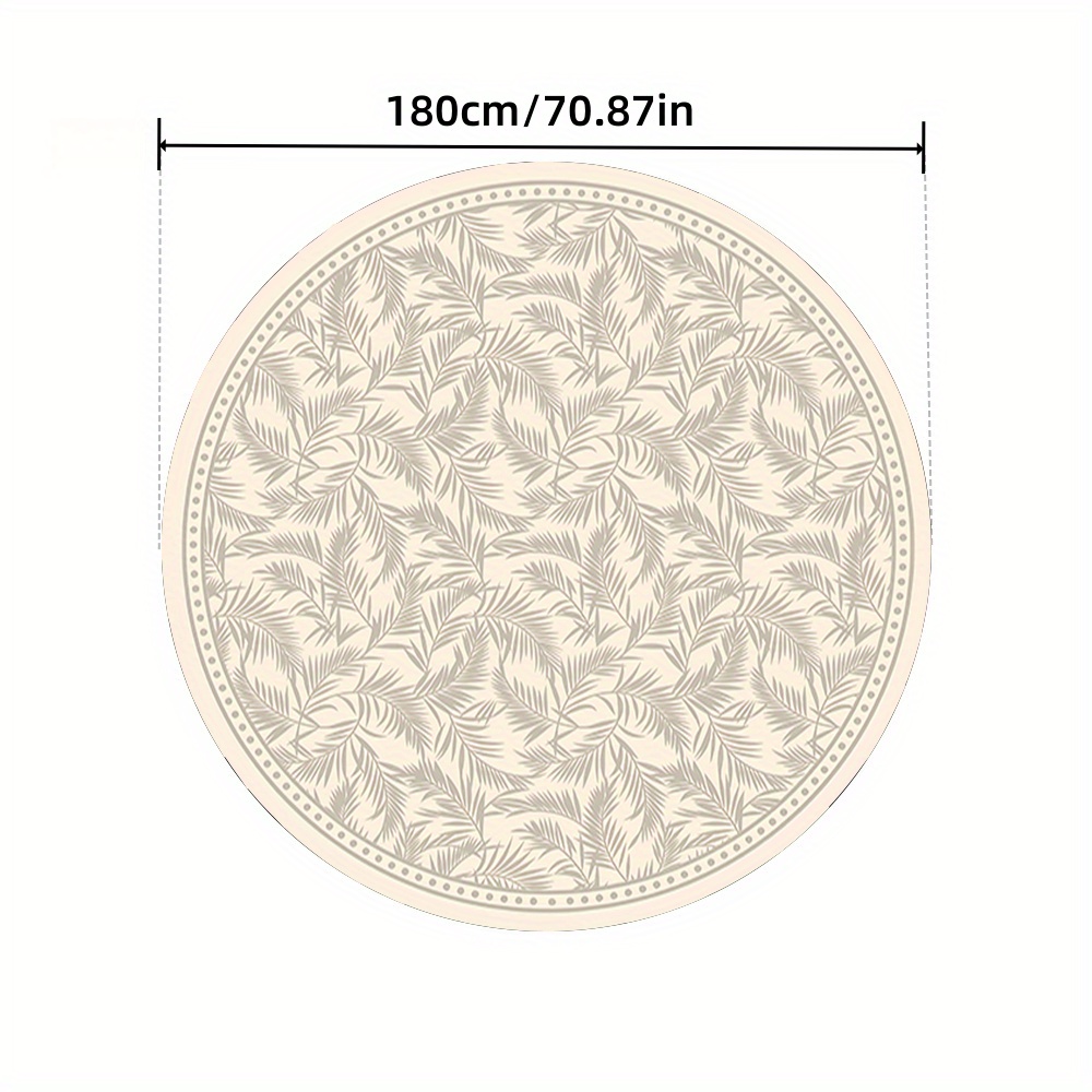 

JIT 1pc Élégant Nappe Imprimé Feuilles Tropicales en Polyester – Tissé à , Résistant à l'Huile, Résistant à la Chaleur Nappe Ronde pour Noël et Décorations de Fête, 180cm de Diamètre