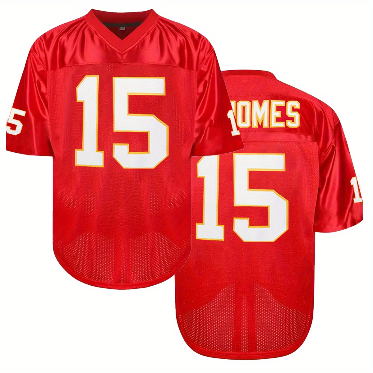 

Red #15 Embroidered V- Jersey For &