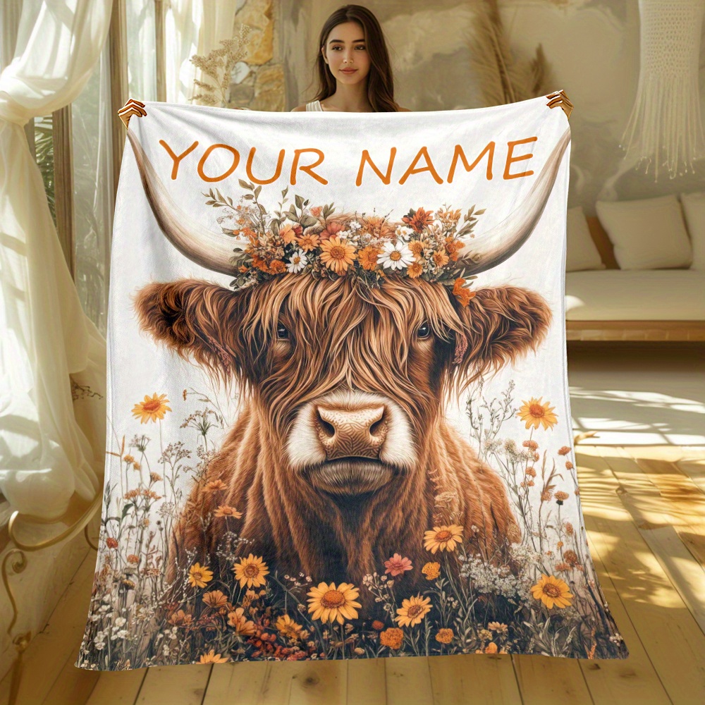 

Personalized Flannel Throw Blanket - Soft, Warm & Machine Washable For - Sofa, Bed, Travel & Office - Unique Gift Idea