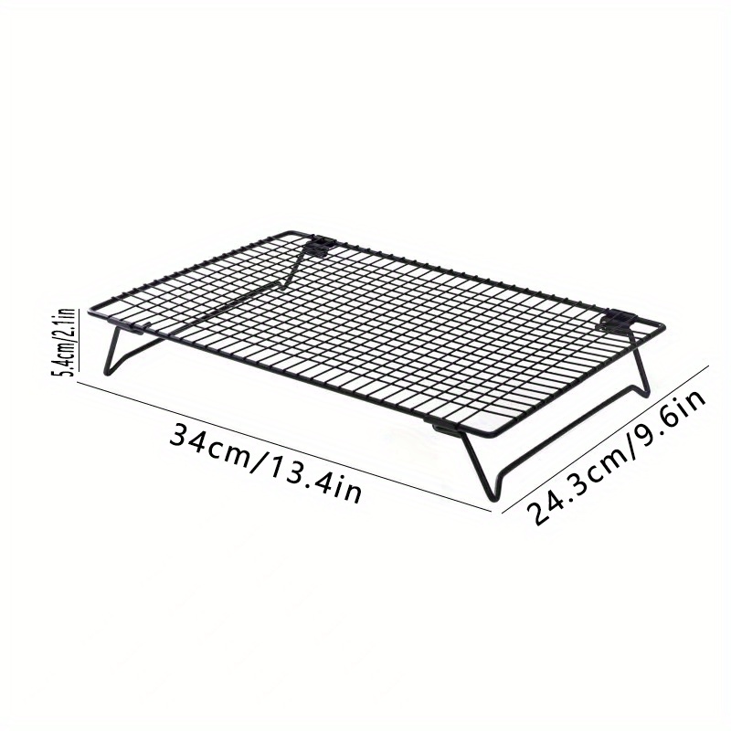 Image of Collapsible Cast Iron Baking Net & Cooling Rack - - Design For Oven, Stovetop, Countertop - Food-safe Holiday Baking Tool For Christmas , Cakes, Bread, Best For Christmas