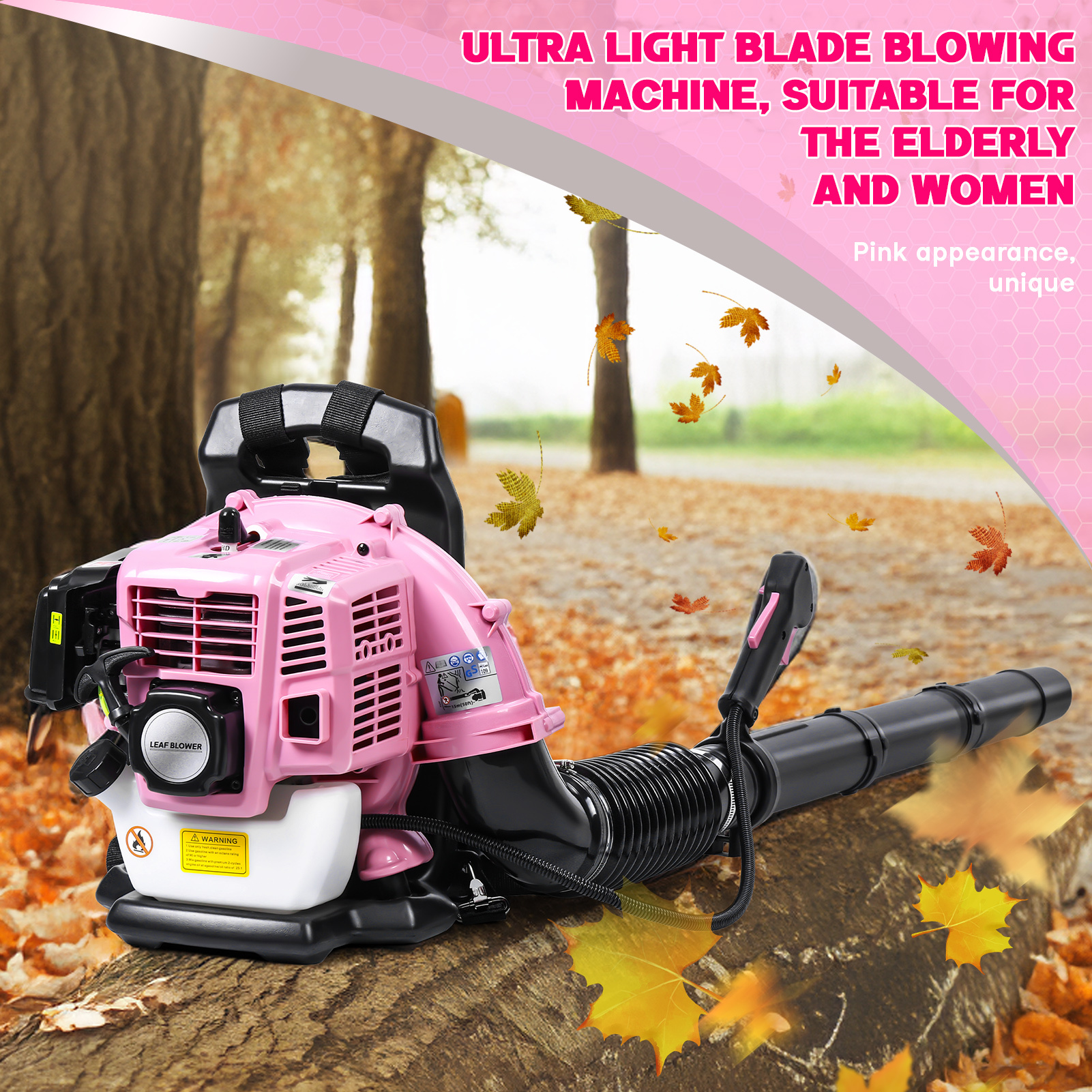1pc pink 52 gas leaf blower 550 cfm high Temu
