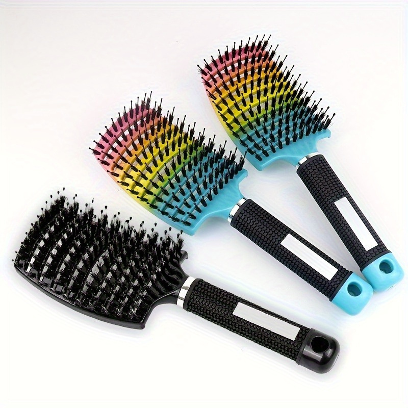 

Detangling Hair Brush Set With Scalp Massager - Professional Wet & Curly Hair - Versatile Plastic Hairdressing Tools - Massage Comb For Enhanced Hair Care