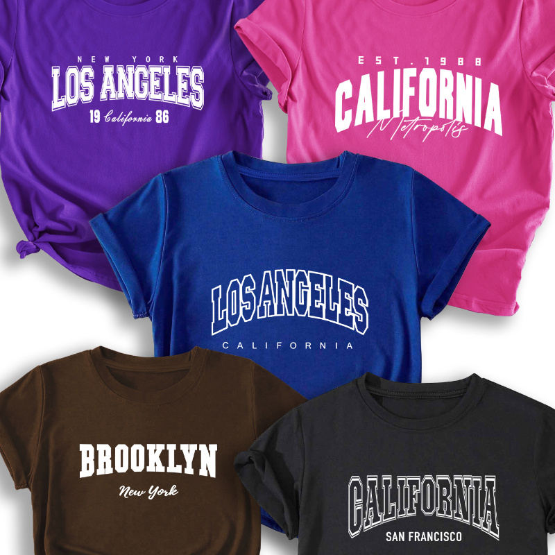 

& - Women's T-shirt Set - 5pcs, , Polyester ,