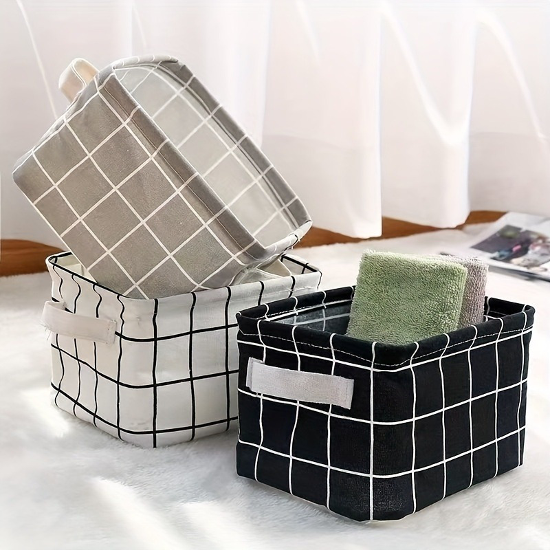 

Versatile Foldable Storage Organizer With Handle - Waterproof & Dustproof For Underwear, Socks, Cosmetics & More - Bathroom Organization