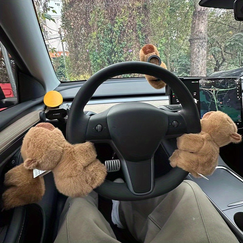 

Capybara Plush Car Dashboard Decor - Cute Console Ornaments For Vehicle Interior Accessories
