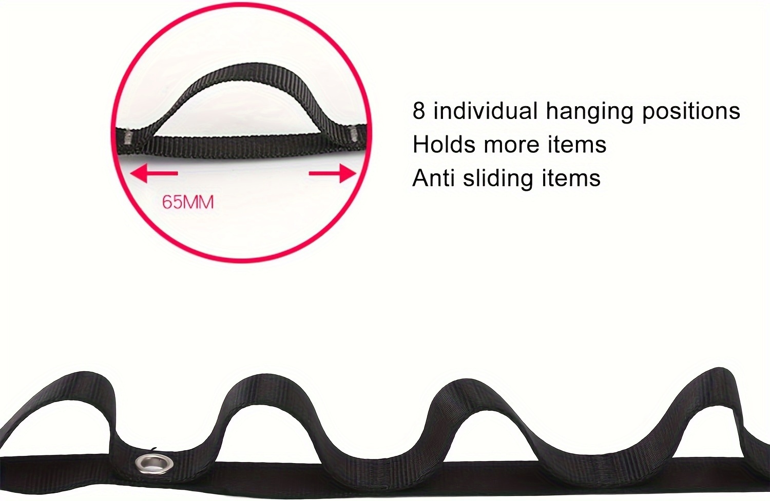 Car Top Clothesline, on-Board Hanger, Multifunctional in the Car Clothesline, Outdoor Camping Travel with Hook and Clip, Portable Clothesline Clothesline