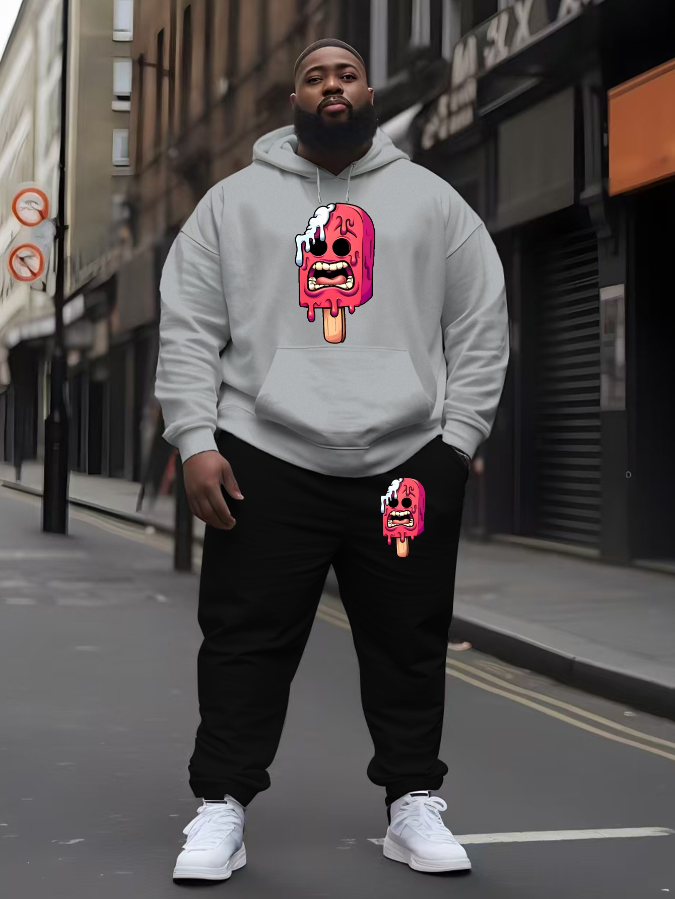 traje sudadera capucha gran tamaño hombre otoño invierno Temu Spain