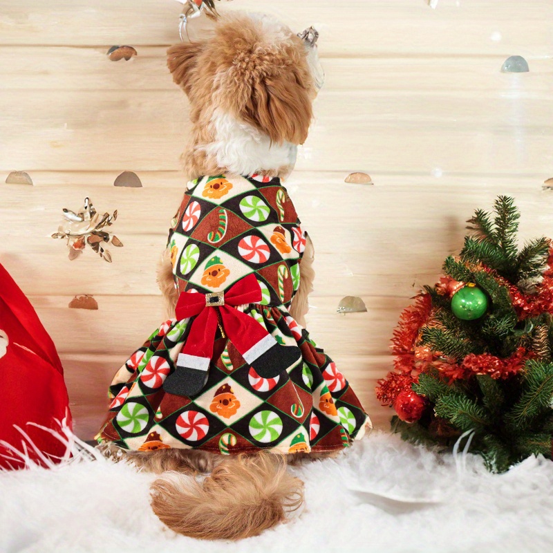 pet holiday dresses Parisian Pet Winter Bows Pink Dog Dress