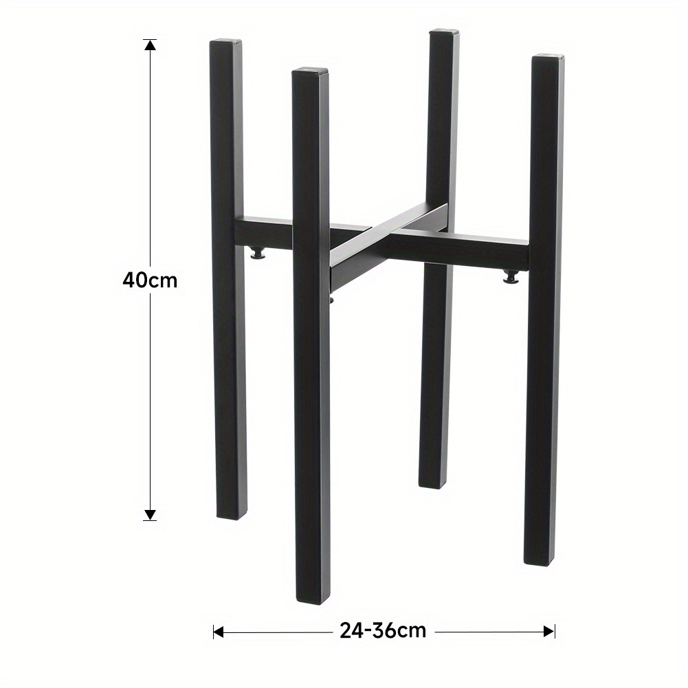 TEMU 1pcs 40cm Heigh Holder, Adjustable Width 24-36cm Metal Plant Stand, Plant Shelves Plant Stands Indoor Plant Pot Stand Flower Stand Plant Shelf