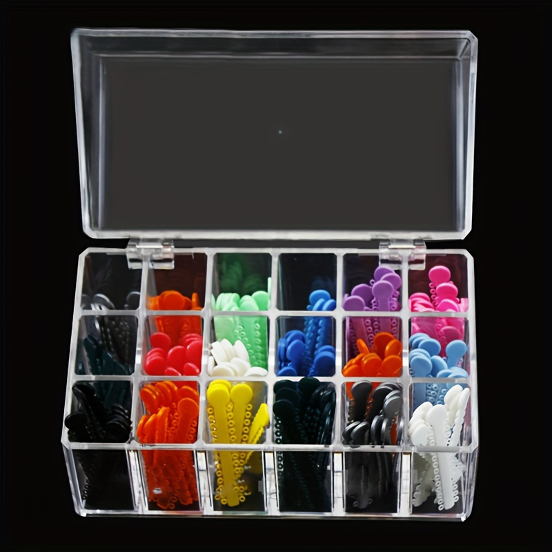 

18-compartment Tie Organizer - Clear Orthodontic Storage Box For &